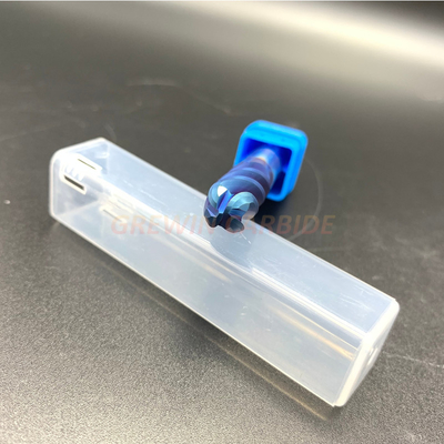 HRC65/μπλε νανο ντυμένος μύλος τελών μύτης σφαιρών καρβιδίου βολφραμίου καρβιδίου